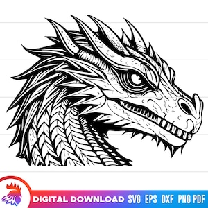 Drache svg, Drachenkopf geschnitten Datei, Lockness Monster, Drachen Clipart, mythischen Drachen svg, Drachen Tattoo, Drachen Maskottchen, Seeungeheuer, svg, png