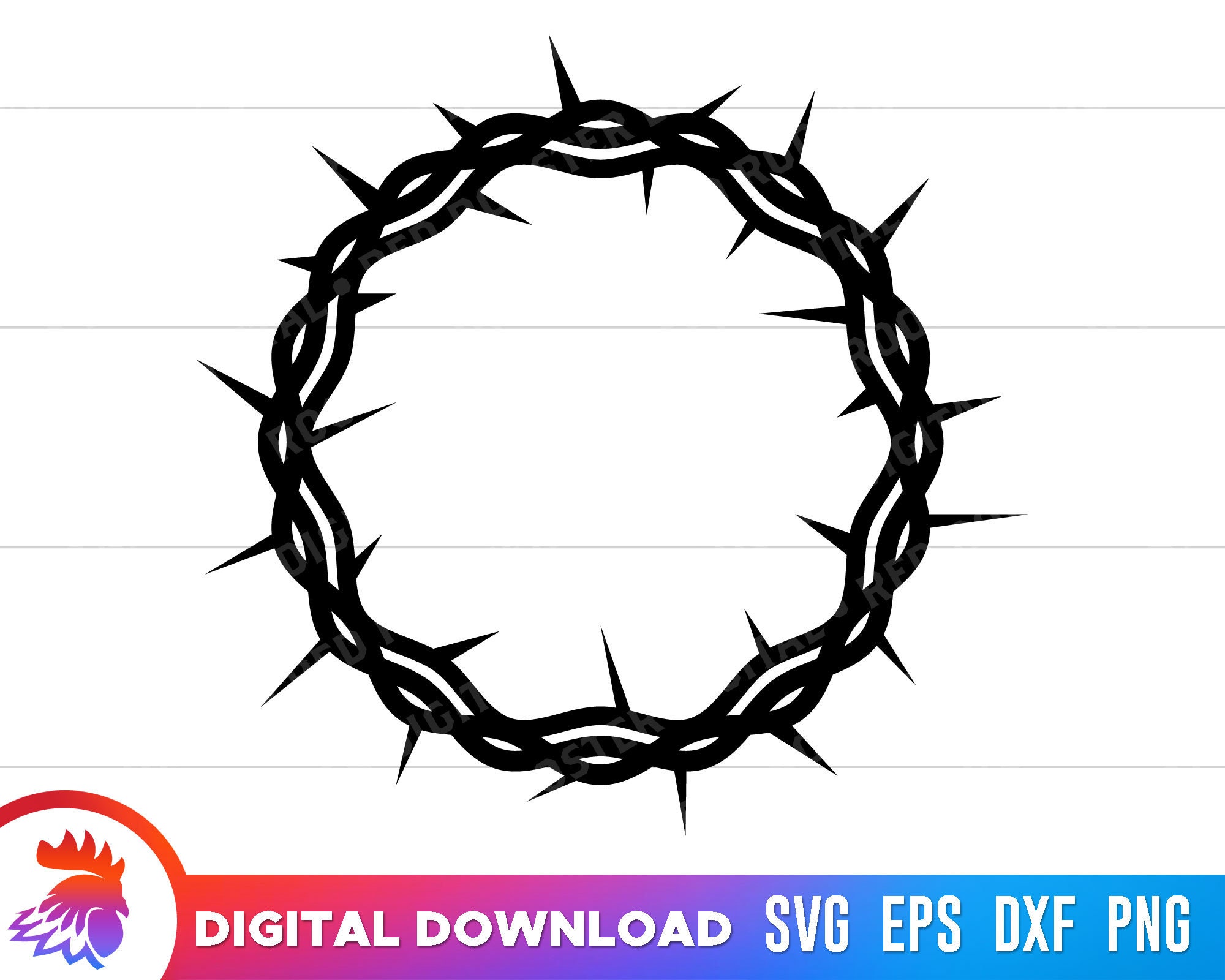 Crown Of Thorns Svg Crown Of Thorns Cut File Jesus Crown Of Etsy