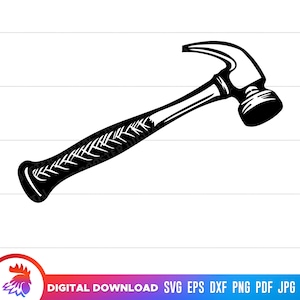 Claw Hammer svg, Hammer svg, Hammer Clipart, Carpenter Tools, Hammer cut file, Hammer svg for cricut, Hammer silhouette, Hammer vector, png