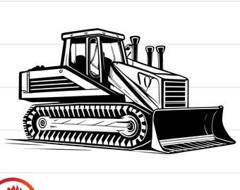 Bulldozer SVG, Construction Clipart Illustration (Digital Download)