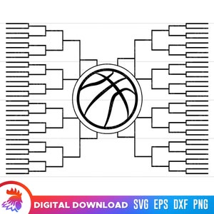Basketbal beugel skelet SVG, basketbal toernooi beugel, basketbal PNG, basketbal gesneden bestanden, basketbal gesneden bestand voor Cricut