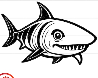 Cartoon Shark svg, Baby Shark svg, Cute Baby Shark, Cartoon Shark clipart, Cute Shark art, Shark Cut File, Shark svg for Cricut, png, vector