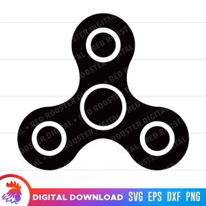 Fidget Spinner SVG, Silhuett Clipart (Digital Nedladdning)