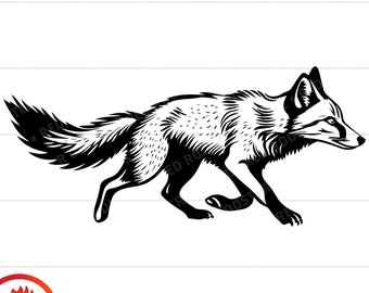 Running Fox Clipart, SVG, PNG, Cut File (Digital Download)