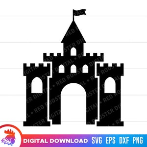 Castle SVG, Castle Clip Art, Fairy Tale Castle, Sandcastle Clipart, svg for cricut, Castle Digital Download, Castle Silhouette, Castle Icon