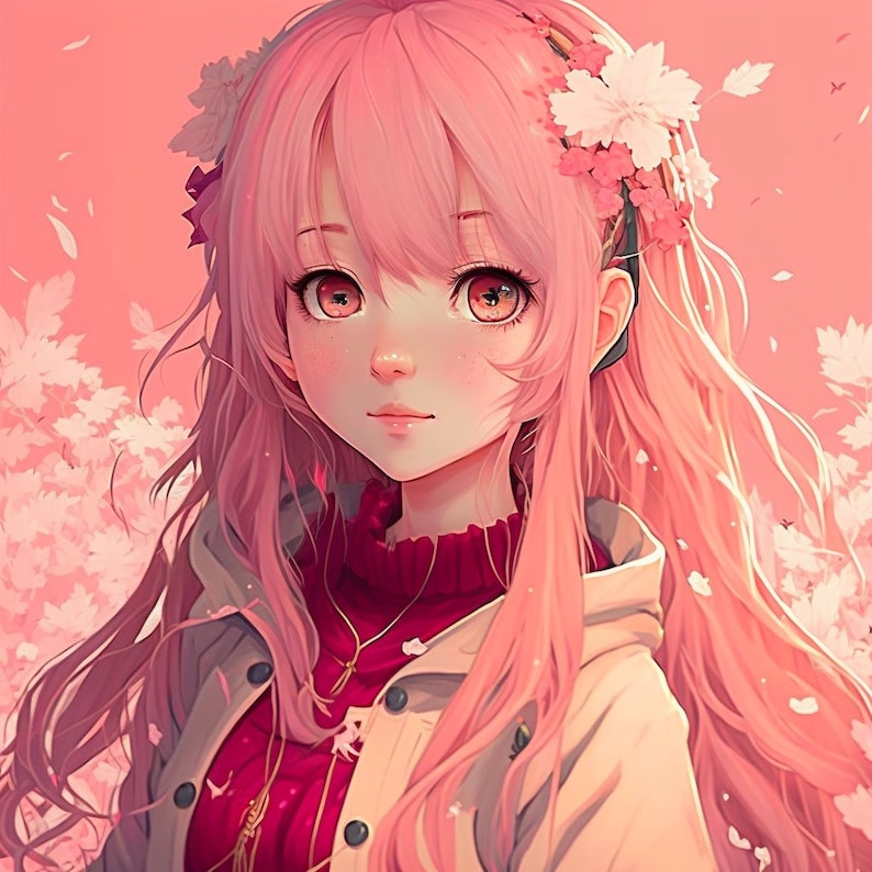 Anime Girl Print Printable AI Art Anime Art Anime Poster Etsy