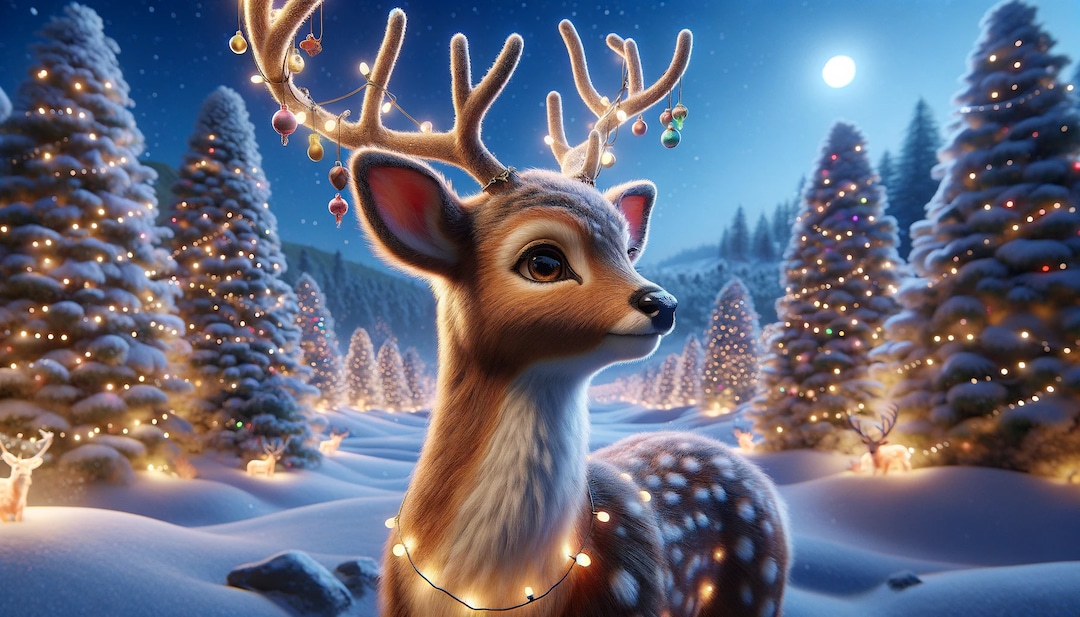 Christmas Wallpaper, Deer Wallpaper, Reindeer, Magical, Computer