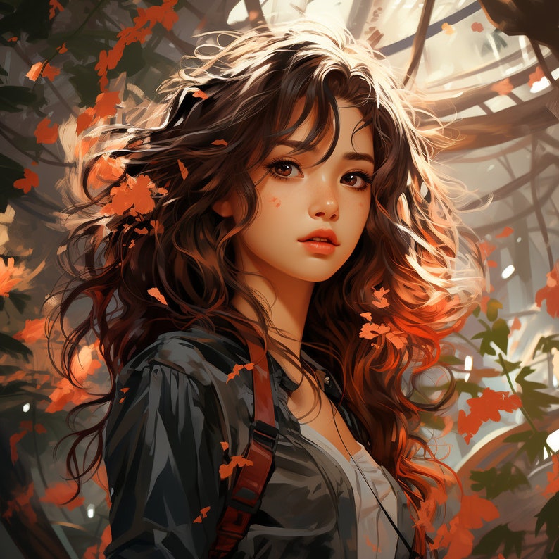 Anime Girl Print, Printable, AI Art, Anime Art, Anime Poster, Anime