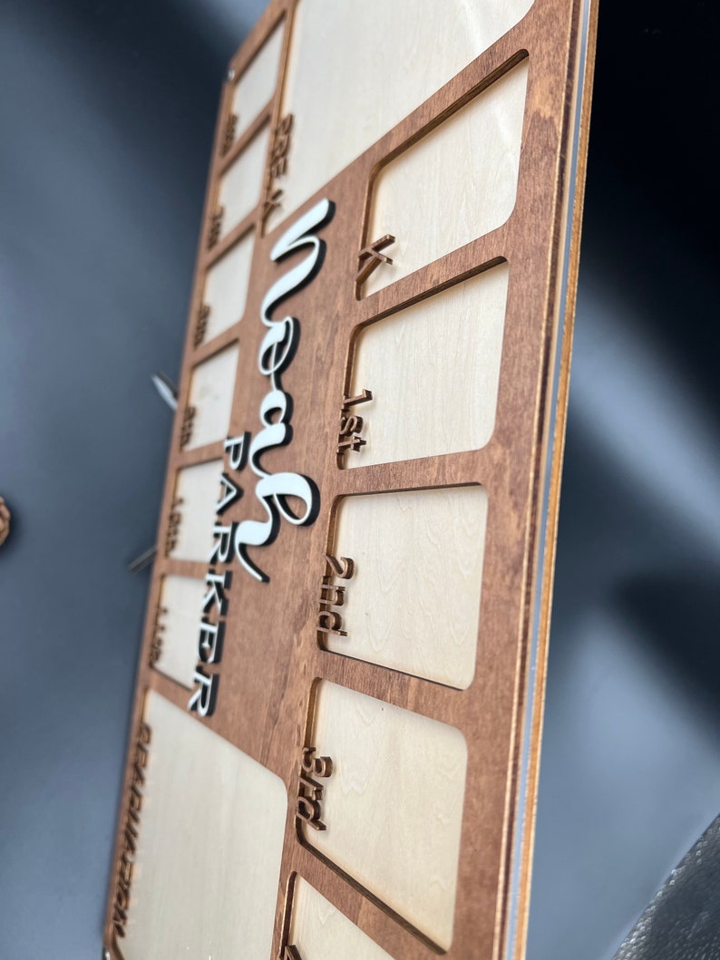 Pre K to Graduation School Picture Frame Grade School Photo Frame