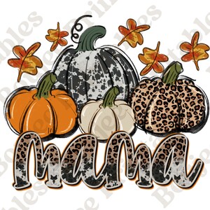 Mama Kürbis PNG, Clipart für Herbst, Thanksgiving, Doodle Kürbis, Beige Orange Leopard, Print, Leopard und Kuhfell Kürbis Png
