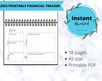 2023 Printable Financial Tracker