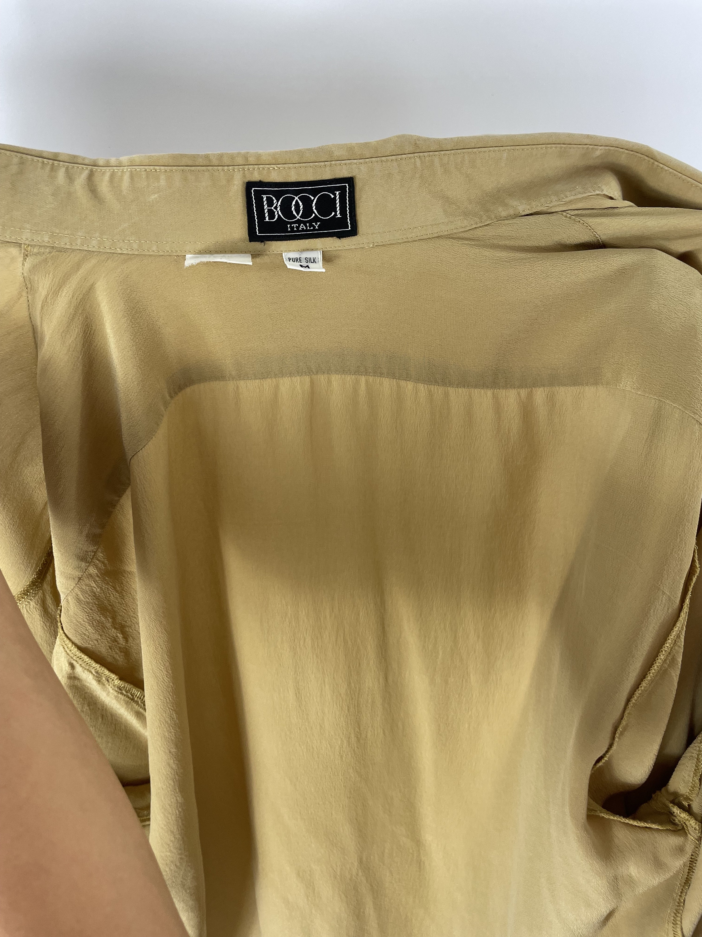 Vintage Gold 100% Silk Blouse M 1980s Label Bocci - Etsy