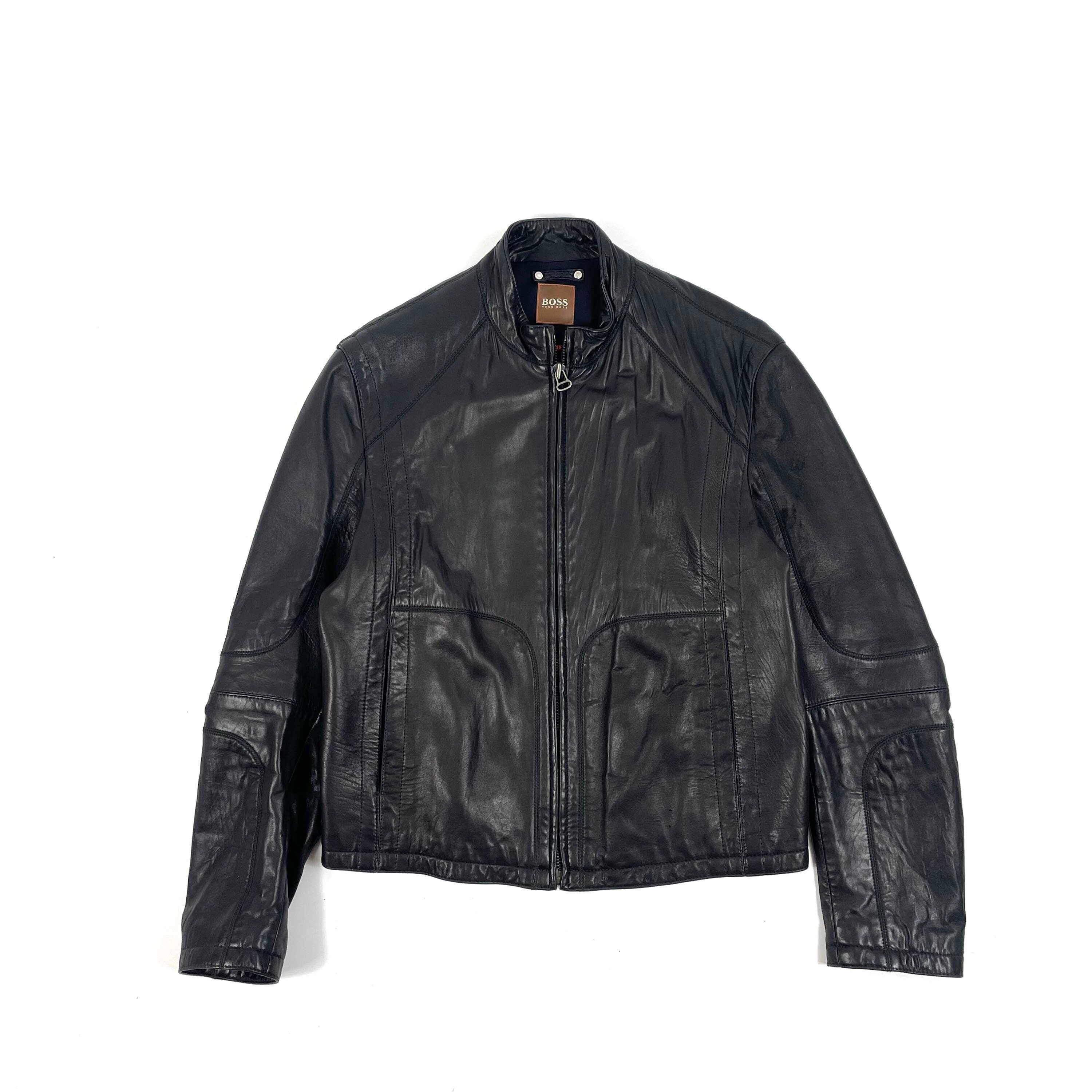 Vintage Real Leather Jacket Hugo Boss M Biker Motorcycle - Etsy Vintage Real Leather Jacket Hugo Boss M Biker Motorcycle - Etsy