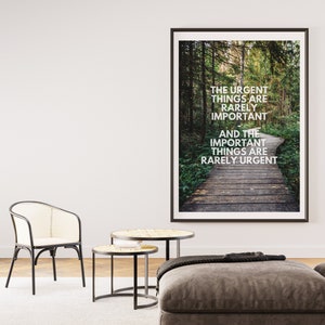 Important Things are Rarely Urgent Poster