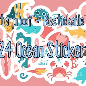 Ocean Stickers Waterproof High Quality No Mess Restickable