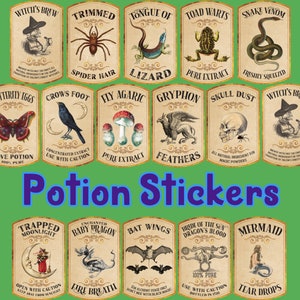 Potion Ingredient Stickers for Witches