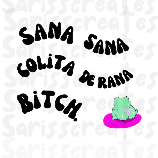Sana Sana Colita de rana png, latina grandmother digital download, Latina life clip art, hand drawn Latina illustrations,