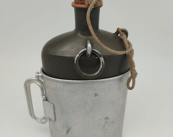 Vintage SIGG Swiss Army Military bottle canteen Switzerland 1941 Green Switzerland Flask Outdoor Camping Surplus Survival WW2