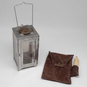Folding Lantern Vintage Camping Candle Lamp Original WWII Swiss Army Military Outdoor Travel Lantern Survival