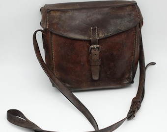 Rare Weapon Mechanic Tools Mining Swiss Army Military Leather Bag Vintage Medic Paramedic 1938 WW2 Satchel Shoulder Bag J. Kurt Bern 38