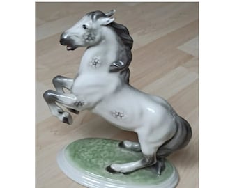 Wien Austria Keramos Porcelain Rearing Horse Stallion Lippizaner