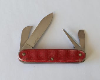 Victorinox Rancher Red ALOX Swiss Army Knife 93mm Limited Edition Brütsch & Rüegger Vintage Red Old model SAK Collector Old Cross