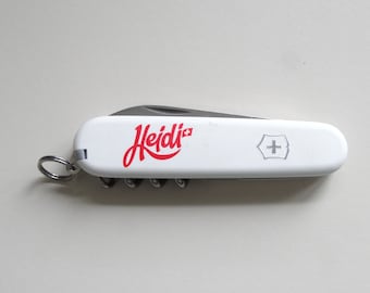 Mint Victorinox Waiter "Heidi" Swiss Army Knife white SAK Vintage Chocolat Company Corporate Pocket Knife Rare