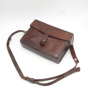 Swiss Army Military Officer Leather Bag Vintage Paramedic 1946 Switzerland Surplus Large Handbag WW2 WK2