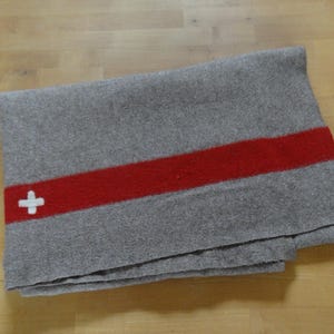 Original Swiss soldier Army Military BLANKET field wool TB 58 (1958) Rarity soldier blanket 100% original Combat WW2 World War 2 205x150