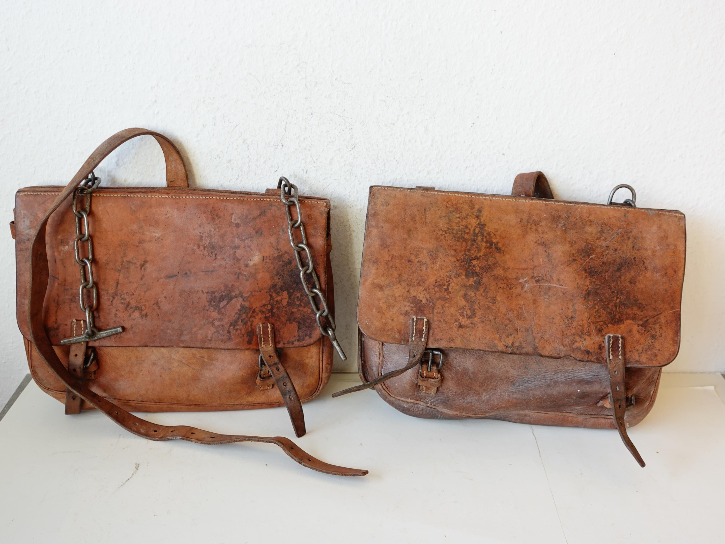 2x Stunning Swiss Army Leather Saddlebags - Horse Saddle Bags
