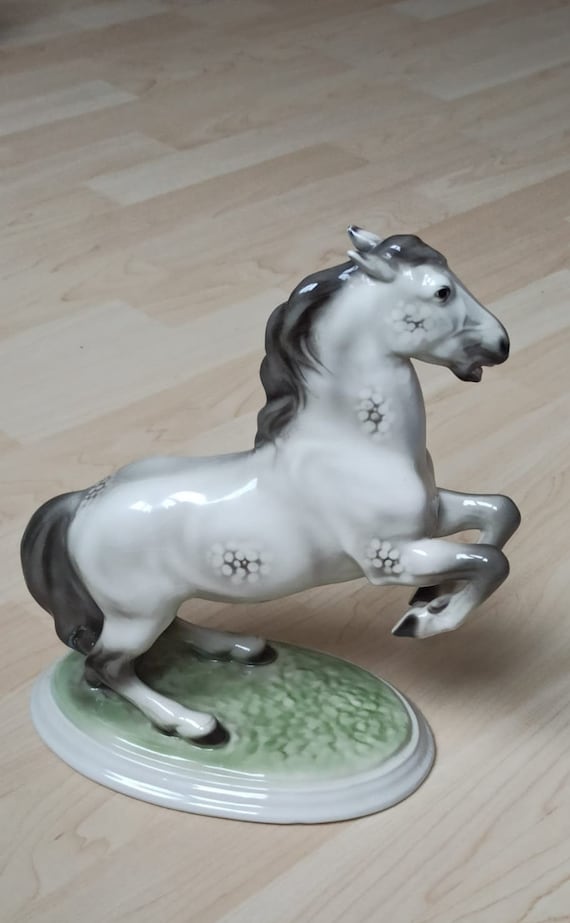 Wien Austria Keramos Porcelain Rearing Horse Stallion Lippizaner