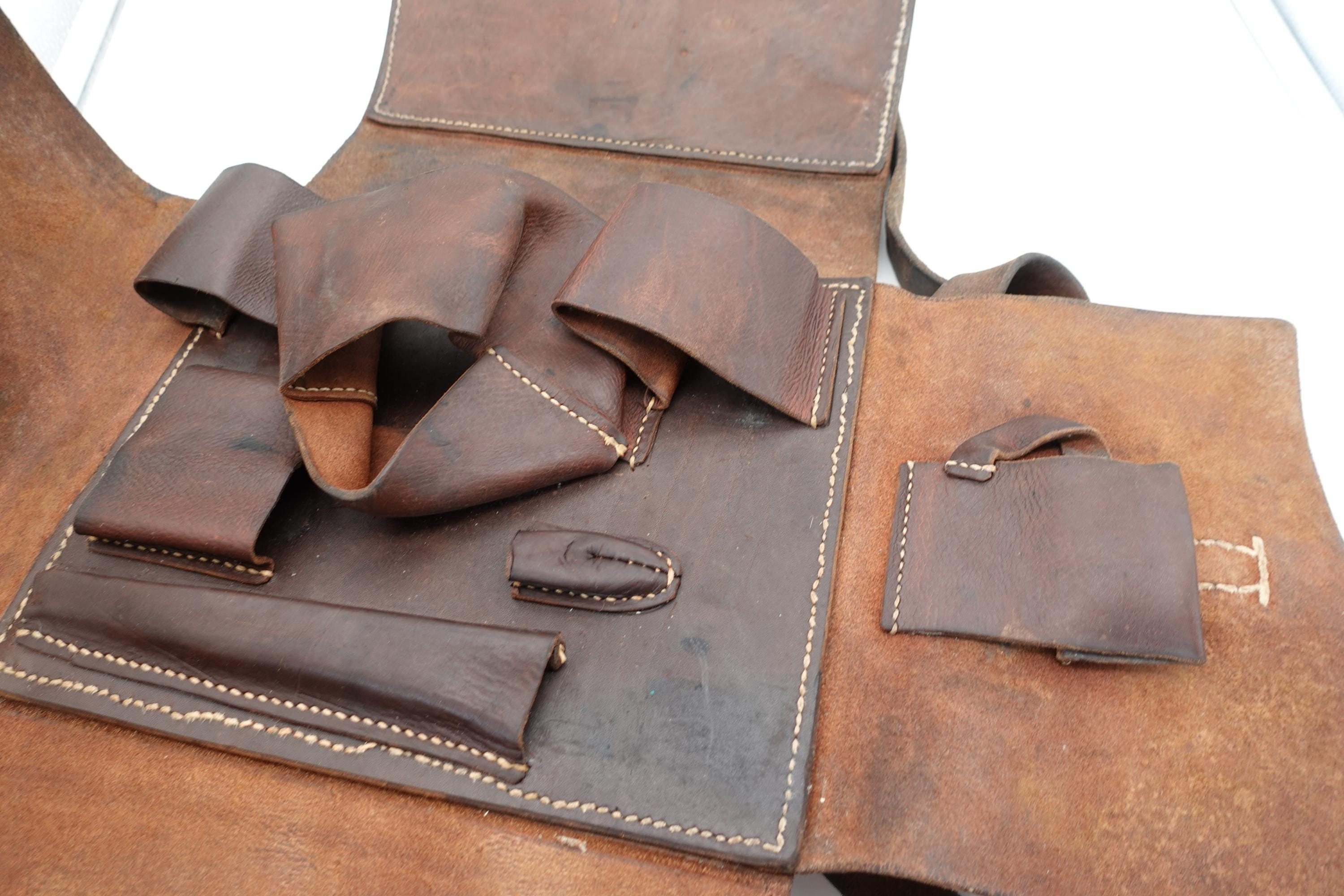 Ultra Rare Weapon Mechanic Mining Swiss Army Military Leather Bag