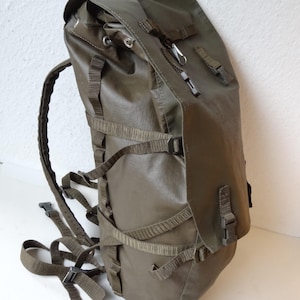 Swiss army military M91 WATERPROOF Backpack Rucksack Vinyl Patrol combat bag vintage knapsack Outdoor Hiking Survival wildness Surplus 1992