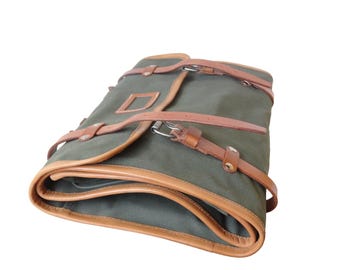 Beautiful Unused Swiss Army Military Leather Canvas Tool Bag Weapon Mechanic Handbag Sattchel Motorbike Saurer Officier Switzerland Original