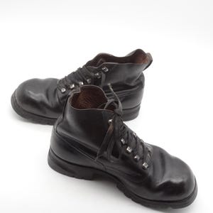 Vintage Original STRUB 1970 Schweizer, Armee Berg Wanderleder Stiefel Schuhe 26,5 || US 9 EUR 42 Outdoor Bergsteiger Alpen