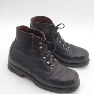 Vintage Original RAICHLE 1977 Schweizer, Armee Berg Wandern Lederstiefel Schuhe 27 || US 9,5 EUR 42,5 Outdoor Bergsteiger Alpen Wandern Pionier