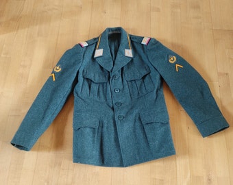 Swiss Army Military Jacket Uniform Gray Wool Blend Trench
