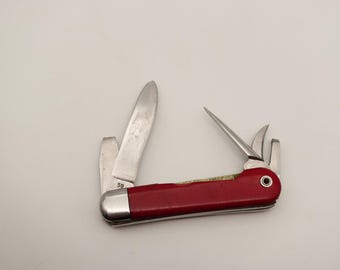 1959 Wengerinox / WENGER Grilon 59 / Navaja militar suiza Victorinox Vintage Roja SAK Coleccionista