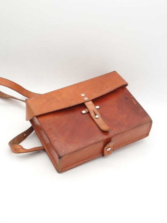 Stunning Swiss Army Military Leather Shoulder Bag Card