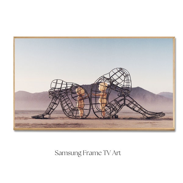 Samsung Frame Tv Art / Inner child sculpture  Photography  / Digital Download Samsung Frame TV / Abstract Art Frame / Neutral /Burning man