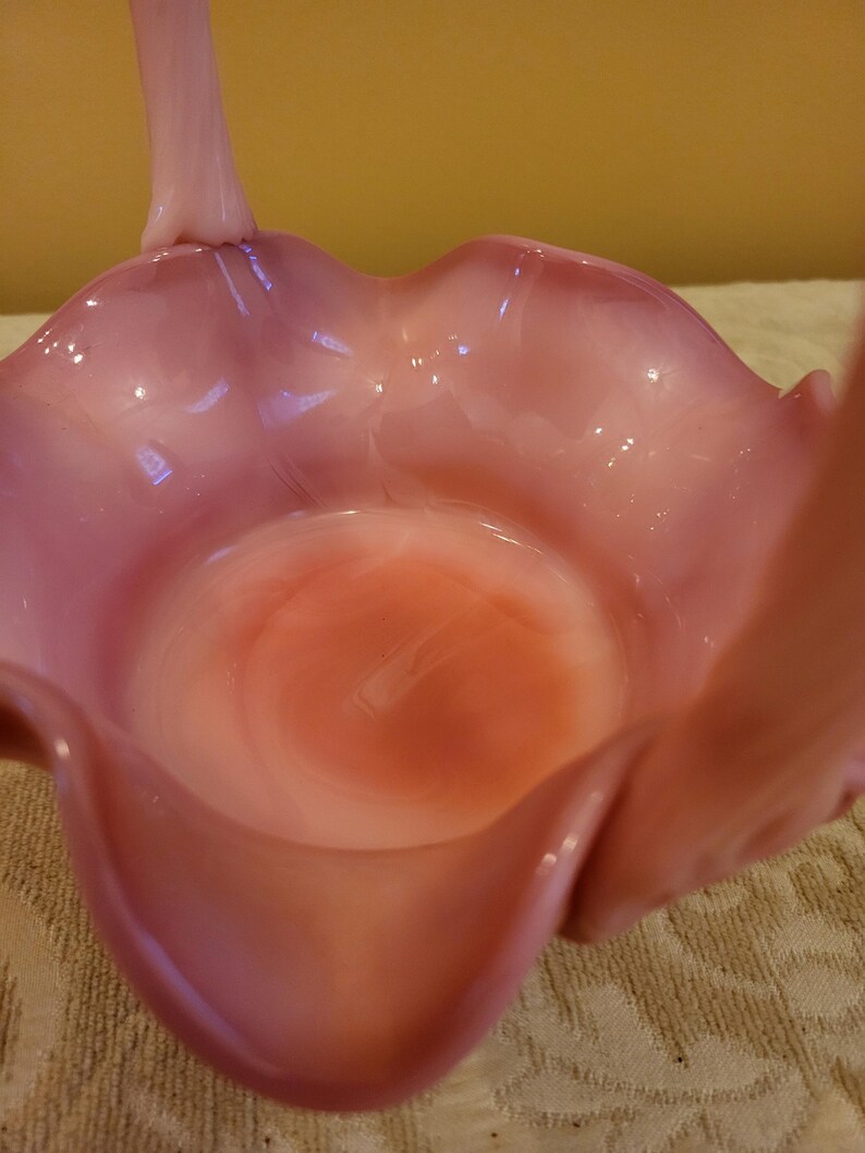 Vintage Fenton 1960s Rosaline Pink Basket - Etsy