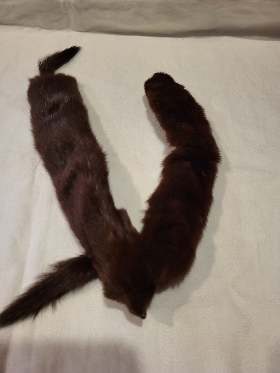 Baar and Beard Dark brown baby mink wrap
