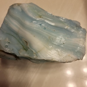 Aragonite  aquamarine Greek Mineral 816 grams blue and white crystal rock
