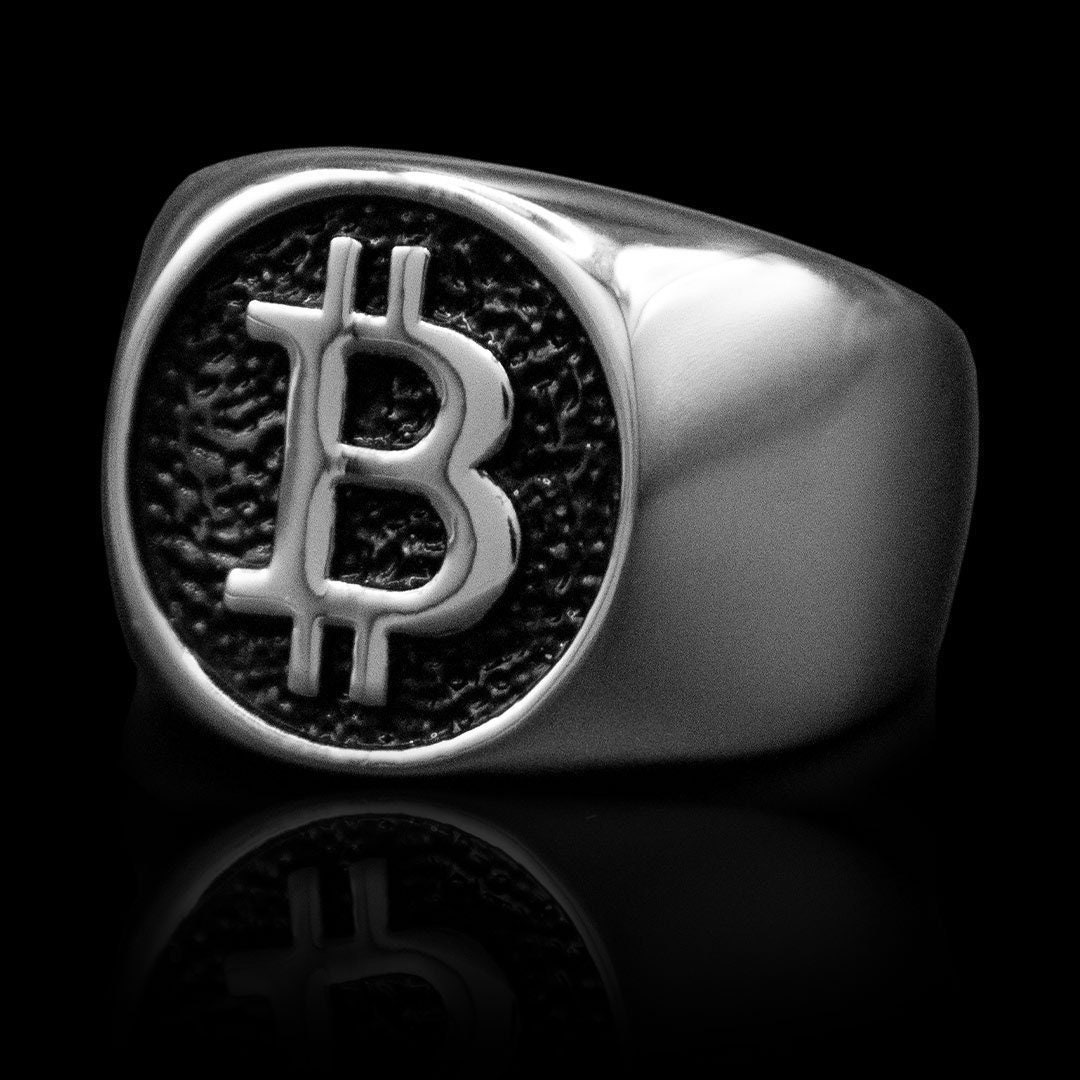Bitcoin Signet Ring | Stainless Steel Crypto Jewelry