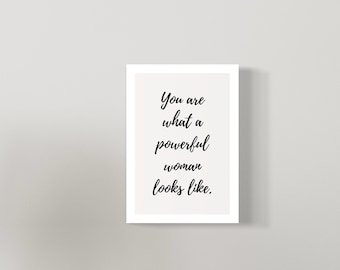 Digital Poster "Powerful Woman" - Motivation-Inspiration-Female Empowerment