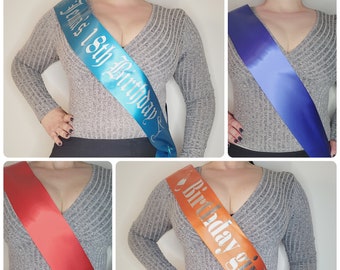 PERSONALISED SASH - Personalised Hen Night Sash Personalised Birthday Sash Event Corporate Personalised Sash Customised Text Print UK Made