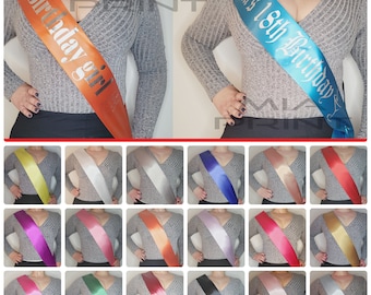 GEPERSONALISEERDE Sjerp - Gepersonaliseerde Hen Night Sash Gepersonaliseerde Verjaardag Sash Event Corporate Gepersonaliseerde Sjerp Aangepaste tekstafdruk UK Made