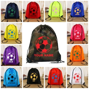 Sac à cordon avec nom et lettre personnalisés School Club PE Nom personnalisé Sac à chaussures de sport pour enfants Sac à dos pour enfants Sac de football Gym Danse Natation