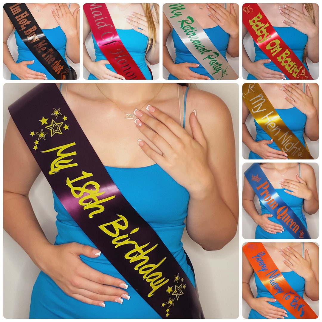 PERSONALISED SASH Personalised Hen Night Sash Personalised Birthday