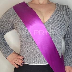 PERSONALISED SASH Personalised Hen Night Sash Personalised Birthday Sash Event Corporate Personalised Sash Customised Text Print UK Made image 9